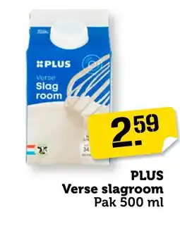 Coop PLUS Verse slagroom aanbieding