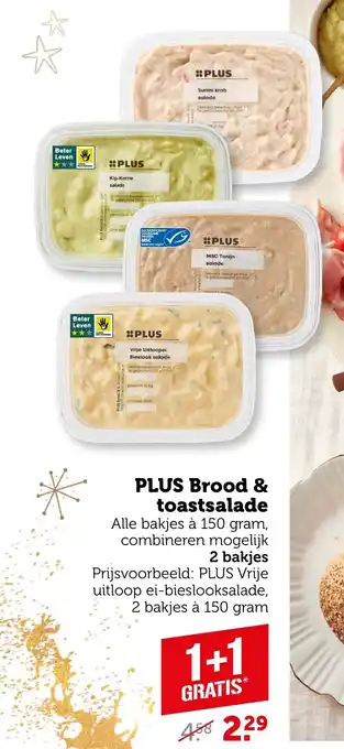 Coop PLUS Brood & toastsalade aanbieding