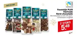 Coop Feestelijk PLUS Fairtrade Kerst chocolade aanbieding