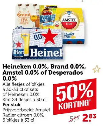 Coop Heineken 0.0% brand 0.0% amstel 0.0% of desperados 0.0% aanbieding