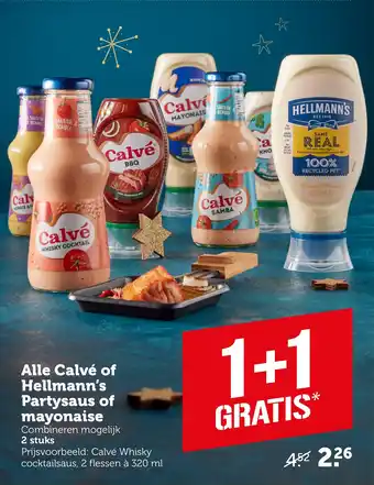 Coop Alle calve of hellmann partysaus of mayonaise aanbieding