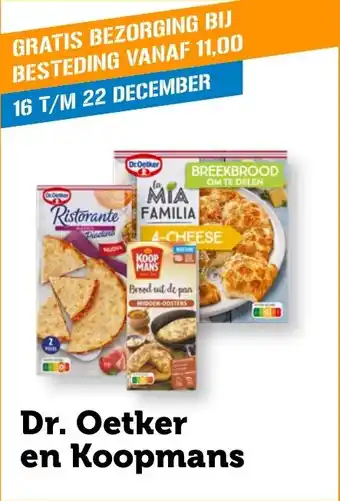 Coop Dr oetker en koopmans aanbieding