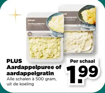 PLUS Plus aardappelpuree of aardappelgratin aanbieding