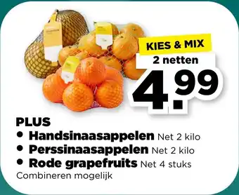 PLUS Plus handsinaasappelen perssinaasappelen rode grapefruit aanbieding