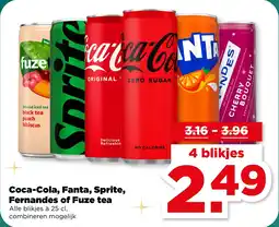 PLUS Coca cola fanta sprite fernandes of fuze tea aanbieding