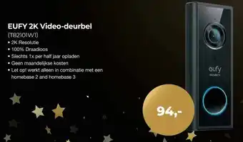 EP Beerepoot EUFY 2k video-deurbel T82101W1 aanbieding