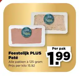 PLUS Feestelijk plus pate aanbieding