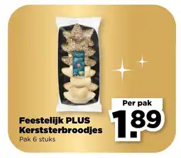 PLUS Feestelijk plus kerststerbroodjes aanbieding