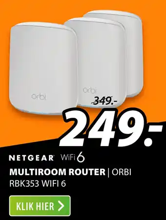 Expert Netgear Multiroom Router | Orbi Rbk353 Wifi6 aanbieding