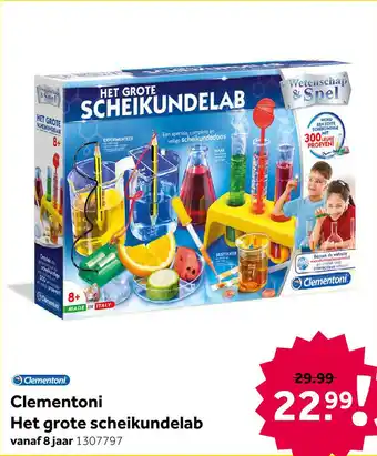 Intertoys Clementoni Het grote scheikundelab aanbieding