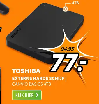 Expert Toshiba Externe Harde Schijf| Canvio Basics 4Tb aanbieding