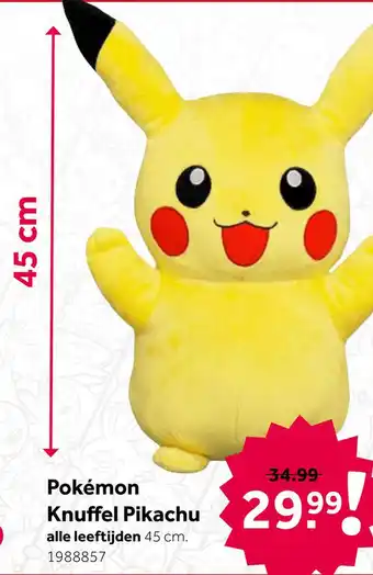 Intertoys Pokémon knuffel Pikachu - 45 cm aanbieding