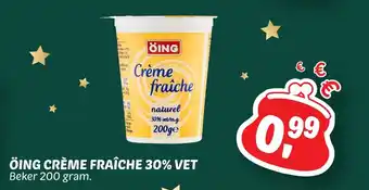 Dekamarkt Öing crème fraîche 30% vet aanbieding
