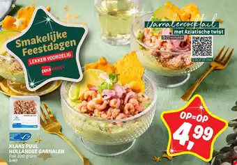 Dekamarkt Klaas puul hollandse garnalen aanbieding