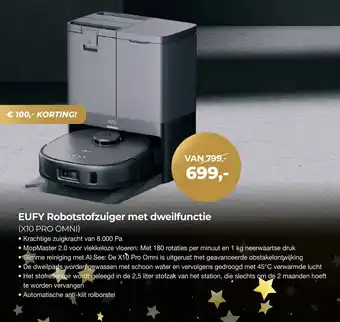 EP Beerepoot EUFY robotstofzuiger met dweilfunctie X10 pro omni aanbieding