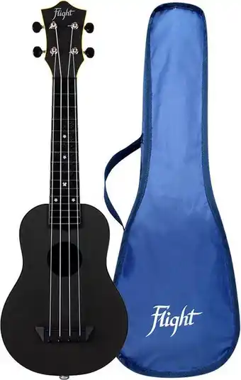 Bol.com Flight Electro Sopraan Ukelele - Travel Series - Piezo Pickup - Zwart - TUS35EBK aanbieding