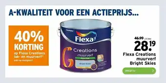 GAMMA Flexa Creations Muurverf Bright Skies 2,5 liter aanbieding