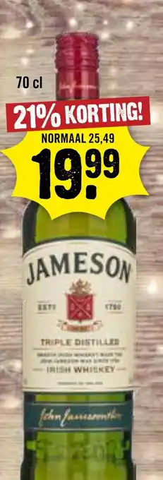 Dirck 3 Jameson triple distilled aanbieding