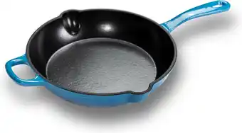 Bol.com Bonapi Koekenpan Inductie - Skillet Gietijzer Geëmailleerd - PFAS vrij - Blauw - 26 cm aanbieding