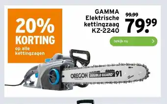 GAMMA Elektische Kettingzaag KZ-2240 aanbieding