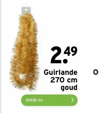 GAMMA Guirlande 270 cm Goud aanbieding