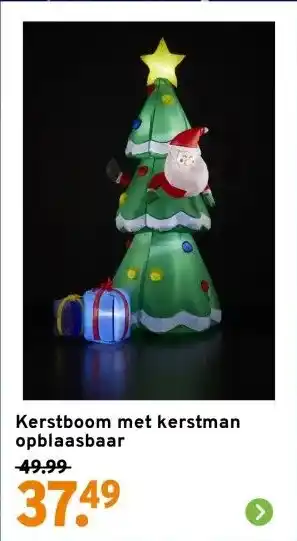 GAMMA Kerstboom met kerstman opblaasbaar aanbieding