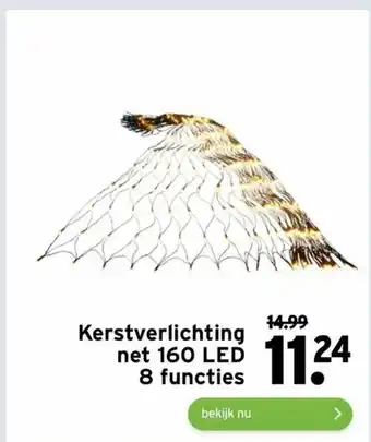 GAMMA Kerstverlichting Net 160 LED 8 Functies aanbieding