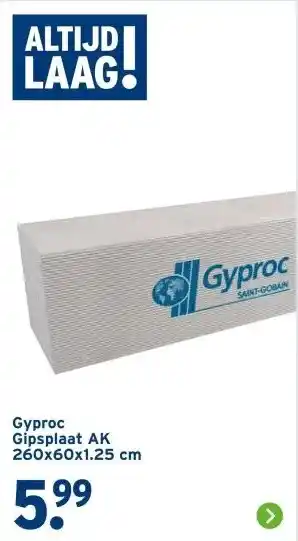 GAMMA Сургос Gipsplaat AK aanbieding