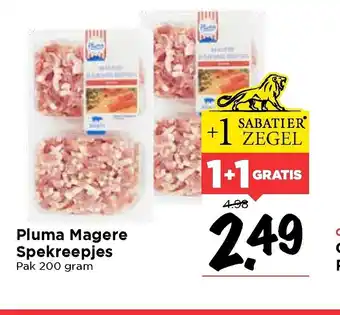 Vomar Voordeelmarkt Pluma Magere Spekreepjes 200 gram aanbieding