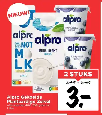 Vomar Voordeelmarkt Alpro Gekoelde Plantaardige Zuivel 2 stuks aanbieding