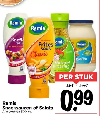 Vomar Voordeelmarkt Remia Snacksauzen of Salata 500ml aanbieding