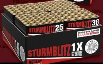 XL vuurwerk Sturmblitz 1x 122 schuss aanbieding