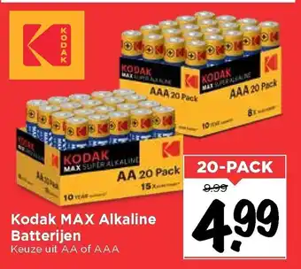 Vomar Voordeelmarkt Kodak Max Alkaline Batterijen aanbieding