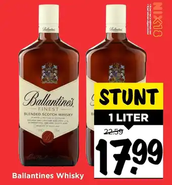 Vomar Voordeelmarkt Ballantines Whisky 1L aanbieding