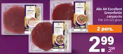 Albert Heijn Alle AH Excellent Greenfields carpaccio aanbieding