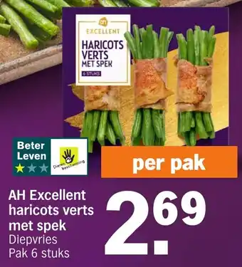 Albert Heijn AH Excellent haricots verts met spek aanbieding