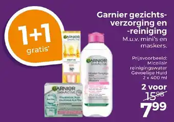 Trekpleister Garnier gezichts- verzorging en -reiniging aanbieding