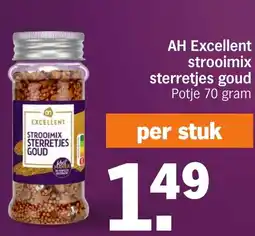 Albert Heijn AH Excellent strooimix sterretjes goud aanbieding