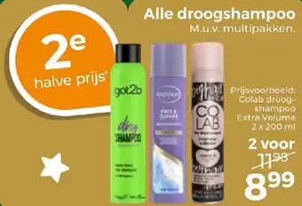 Trekpleister Alle droogshampoo aanbieding