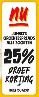 Jumbo JUMBO'S GROENTESPREADS ALLE SOORTEN aanbieding