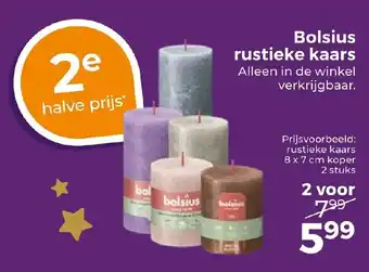 Trekpleister Bolsius rustieke kaars aanbieding