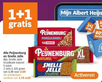 Albert Heijn Alle Peijnenburg en Snelle Jelle aanbieding