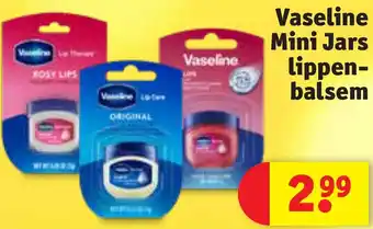 Kruidvat Vaseline Mini Jars lippenbalsem aanbieding
