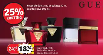 Kruidvat Keuze uit Guess eau de toilette en aftershave aanbieding