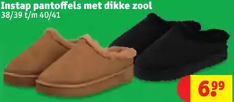 Kruidvat Instap pantoffels met dikke zool aanbieding