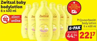 Kruidvat Zwitsal baby bodylotion aanbieding