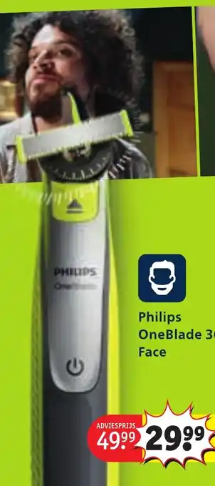 Kruidvat Philips OneBlade 360 Face aanbieding