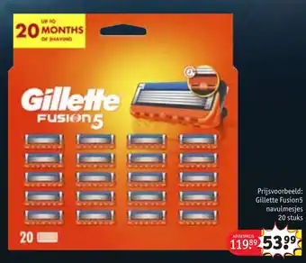 Kruidvat Gillette Fusion5 navulmesjes aanbieding