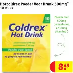 Kruidvat Hotcoldrex Poeder Voor Drank 500mg aanbieding