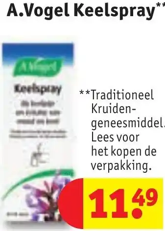 Kruidvat A.Vogel Keelspray aanbieding